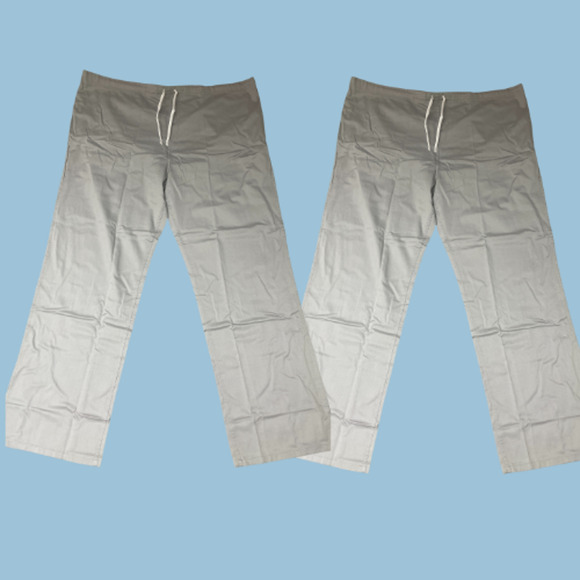 2 High Performance Uniforms Scrub Pants Unisex Adult 4XL tall Gray Drawstring - Picture 1 of 7